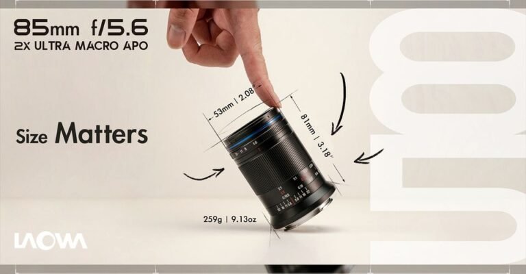 A Venus Optics anunciou a nova lente full frame Laowa  Mini FFII 85mm Macro 2:1 para câmeras Sony, Canon, Nikon  e Leica
